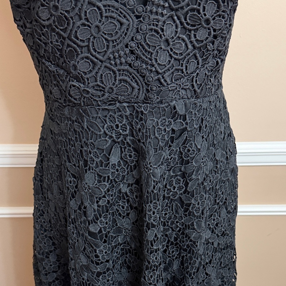 Just Me Black Lace Midi Dress - Picture 5 of 11